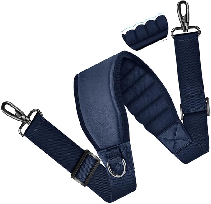 ZINMARK Shoulder Strap 59" with Fixed Pad and Dual Balance Buckles and Swivel Metal Hooks for Laptop Bag and Most Bag