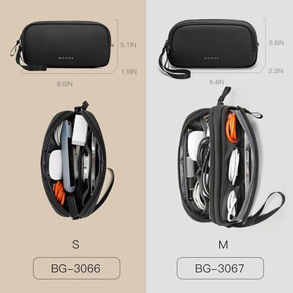 BANGE Electronics Organizer Travel Case, Water Resistant Travel Bag, Tech Pouch Accessories Organizer for Cable,Cord, Phone, Cables, USB Flash Drive, Daily Items