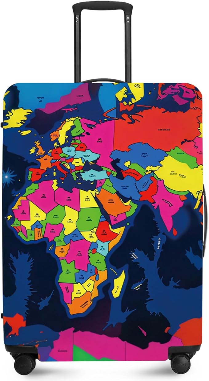 ANNA QUEEN Travel Luggage Cover Suitcase Protector Suitcase Cover Anti-Scratch,Stretchable Bag Cover Washable Durable Polyester with Elastic Hem with Zipper Closure