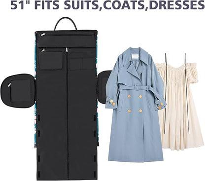 Garment Bag for Travel Convertible Carry On Garment Bag Large Travel Duffel Bags for Women 2 in 1 Hanging Suitcase Suit Travel Bags for Women & Men 3pcs Set