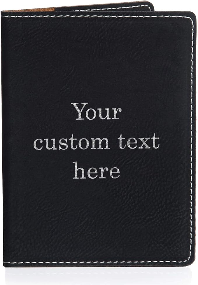 Lifetime Creations Create Your Own Personalized Passport Cover - Black, Custom Passport Holder Passport Case