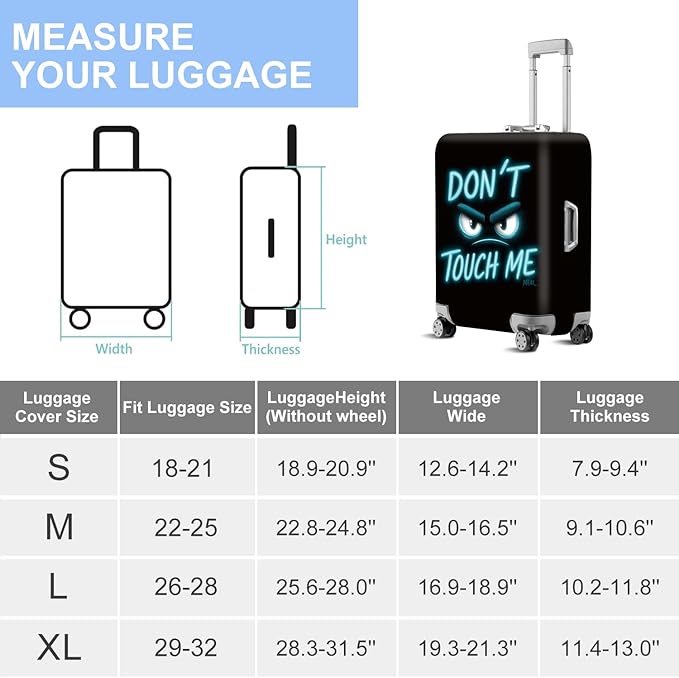 ANNA QUEEN Travel Luggage Cover Suitcase Protector Suitcase Cover Anti-Scratch,Stretchable Luggage Travel Bag Cover Washable