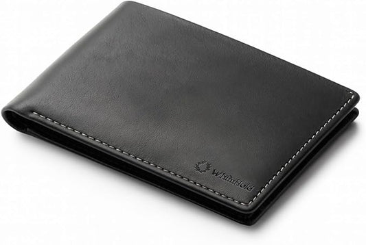 Leather Travel Wallet RFID - Slim Passport Holder for Men & Women - Fits Passport, Cards, SIMs, Pen & Boarding Pass - Secure Travel Document Organizer (Black)