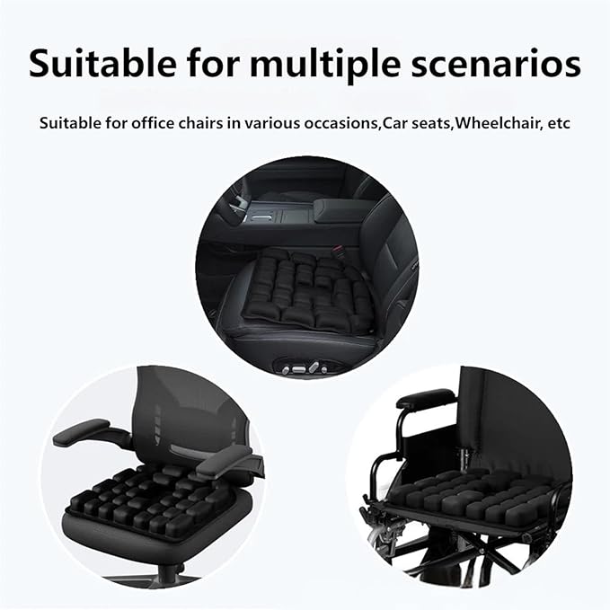 Sondor Travel Cushion, Comfortable 3D Inflatable Seat Cushion for Hemorrhoid and Tailbone Pain Relief, Optimal Support for Long Sitting in Car, Air Travel, Office Chairs Etc (30-Point Cushion)