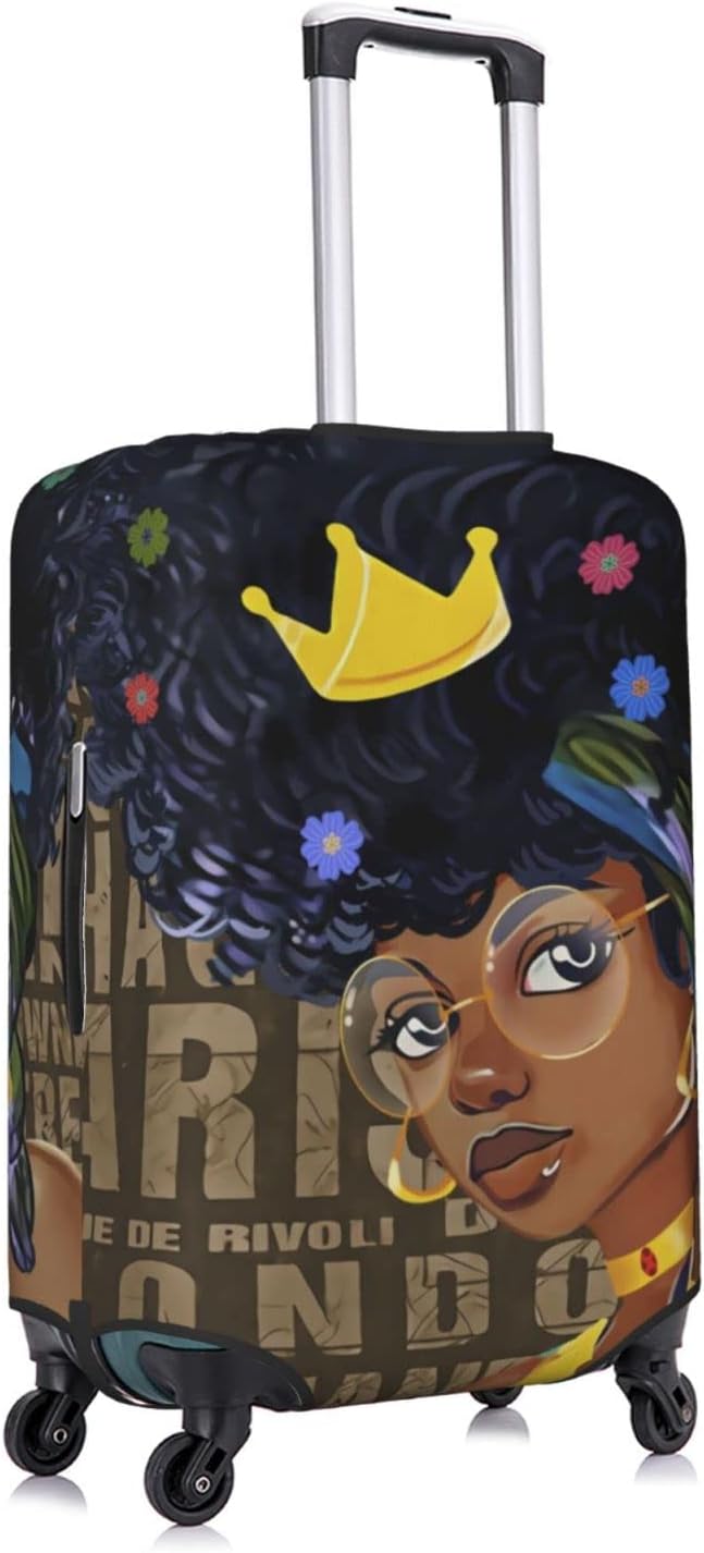 Suitcase covers for luggage luggage cover for Suitcase Washable Suitcase Protector Anti-scratch Suitcase cover X-Large African American Afro Black Girl