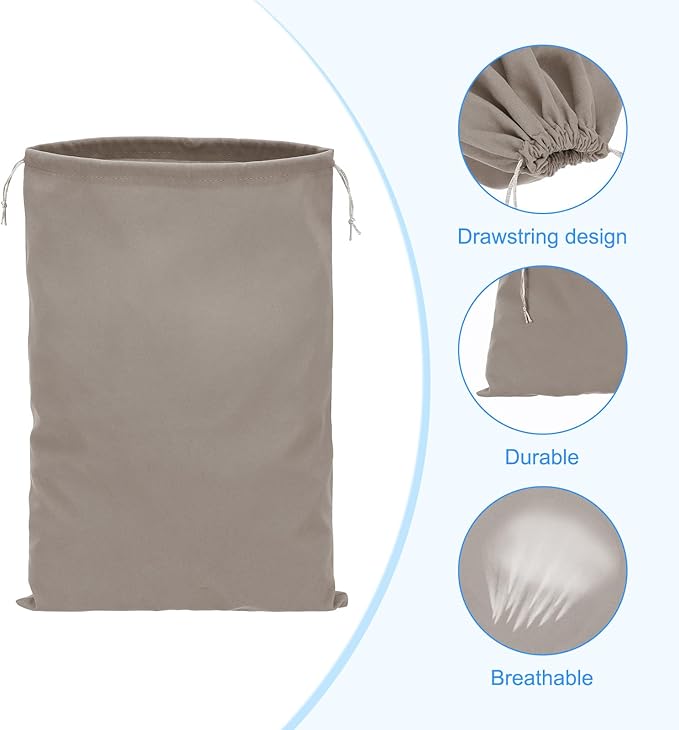 PATIKIL Shoe Dust Bag, 16 Pack Duster Flannel Shoes Pouch with Drawstring Washable Breathable Travel Shoe Bags for Home Luggage Storage, 12x17" Gray