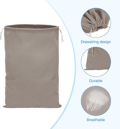 PATIKIL Shoe Dust Bag, 16 Pack Duster Flannel Shoes Pouch with Drawstring Washable Breathable Travel Shoe Bags for Home Luggage Storage, 12x17" Gray