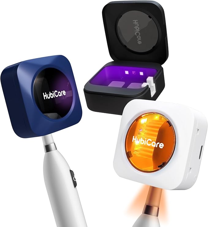 HubiCare Toothbrush Case Set, Toothbrush Covers with Holder, Rechargeable Travel Home Toothbrush And Holder, Cleaner Case for All Electric And Manual Toothbrushes (3 Color Set)