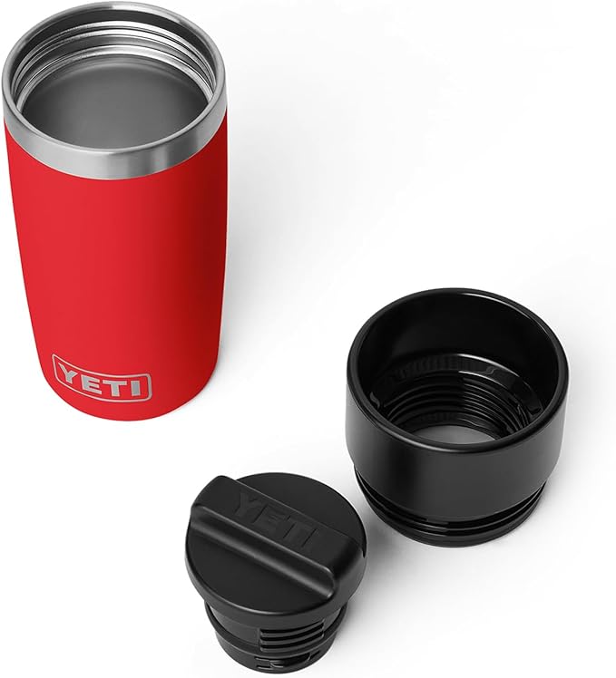YETI Rambler 12 oz Travel Bottle, Stainless Steel, Vacuum Insulated with Leakproof Commuter Cap, Rescue Red