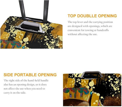 Travel Suitcase Protector African Queen And King Black Crown Elastic Protective Washable Luggage Cover With Concealed Zipper Suitable For Medium (A little large)