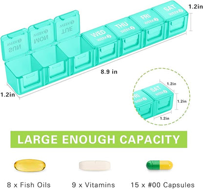 TookMag Monthly Pill Organizer 28 Day Pill Box, Travel Medicine Pill Organizer, Large 4 Weeks 1 Month Pill Cases with Dust-Proof Container for Pills/Vitamin/Fish Oil/Supplements