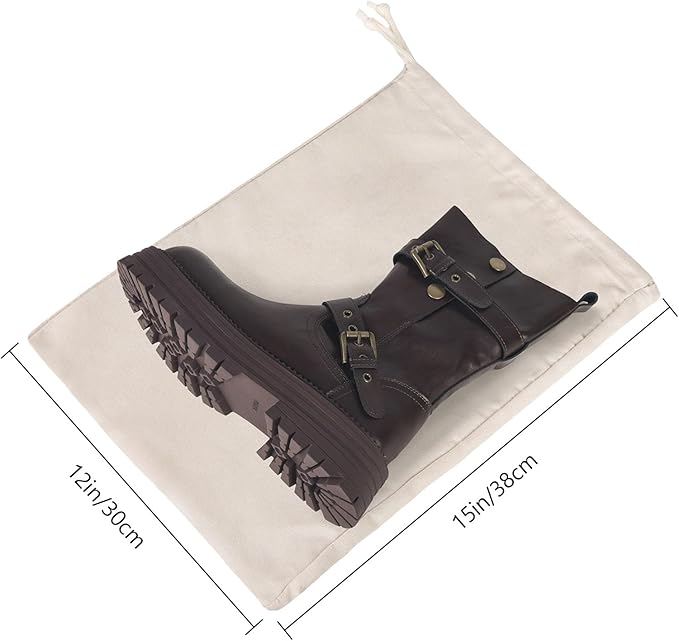 LAKE OF FIRE 4 Pcs Boot Bag for Cowboy Boots - Travel Boot Storage Bag for Cowboy Boot Protection (15" X 12")