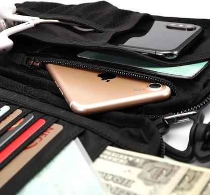 Passport Organizer Durable CORDURA Travel Wallet with Secure Clip & Smooth Zipper