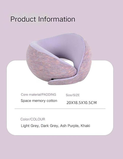 Travel U-Shaped Airplane Pillow,Kids Memory Foam Travel Neck Pillow, 360° Support, Foldable，Suitable for Commuting, Flying, Working, and Living at Home (Dark Gray)
