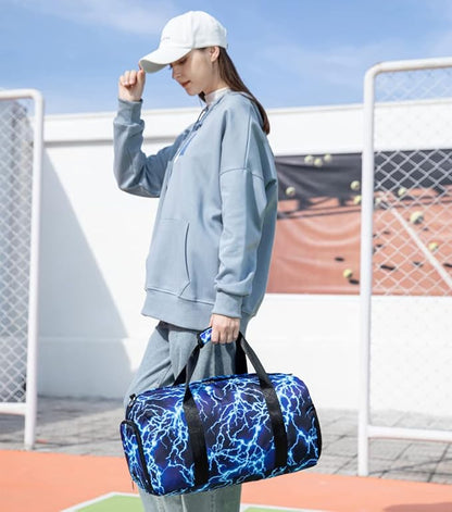 Sport Bag for Boy Duffle Gym Bag Overnight Travel Weekender Sleepover Bags With Shoe Compartments and Wet Pocket Carry On Bag