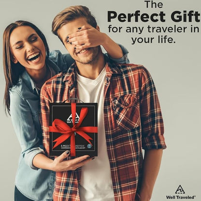 4-Piece Luxury Compression Packing Cubes & Bags for Travel – Maximize Space in Luggage with HybridMax Double-Capacity Design, 50 Luggage Tags, Patented Suitcase Organizer Bags, Lifetime Satisfaction