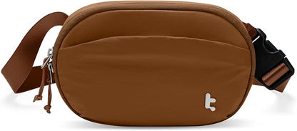 tomtoc Belt Bag with RFID Blocking, 1.5L Cross Body Fanny Pack for Women Men, Sling Waist Bags with Adjustable Strap for Travel Walk