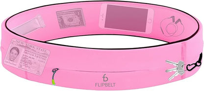 FlipBelt Zipper Running Belt, Waist Pack for Fitness and Running, US Company