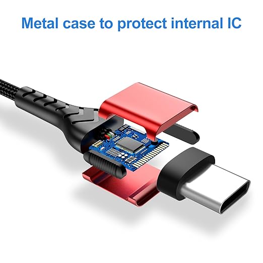 Durcord 2Pack 10ft USB C to USB C Cable, 100W Fast Charging, Compatible with iPhone 15 Pro/Plus/Max, Android/Phone/Pad, Red