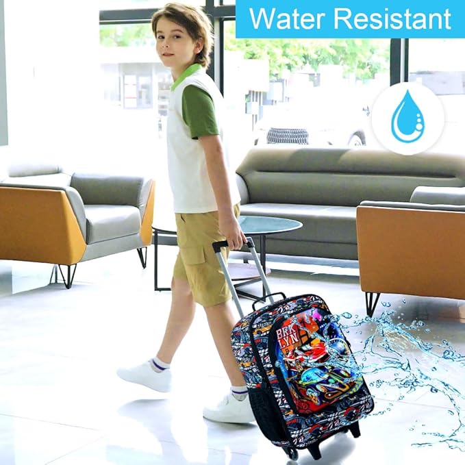 KLFVB Kids Luggage for Boys Girls, Cute Rolling Wheels Suitcase for Toddler, Children Travel Carry on Suitcase