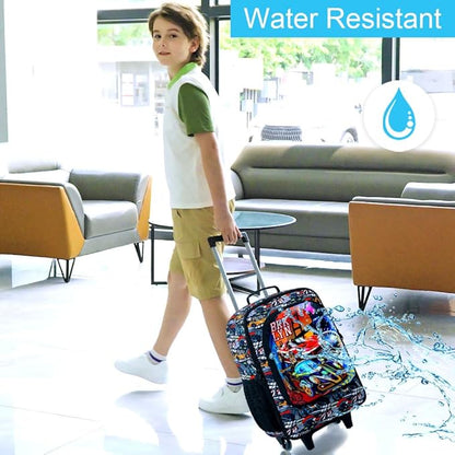 KLFVB Kids Luggage for Boys Girls, Cute Rolling Wheels Suitcase for Toddler, Children Travel Carry on Suitcase