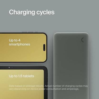 Clemm Portable Charger Quick Charging Power Bank (Gray, 20000, Milliamp Hours)