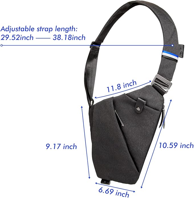 NIID Sling Bags Mens Lightweight Crossbody Chest Casual Daypack Anti-theft Water Resistant Shoulder Backpack