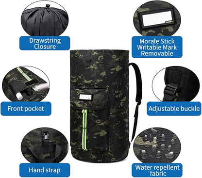 laundry bag backpack,extra-large heavy duty laundry bags,laundry backpack for college students,drawstring closure (Black CP)