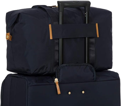 Bric's X-Bag/X-Travel 2.0 Folding Duffel Bag - 18" Carry On and Overnight Travel Bag - Navy