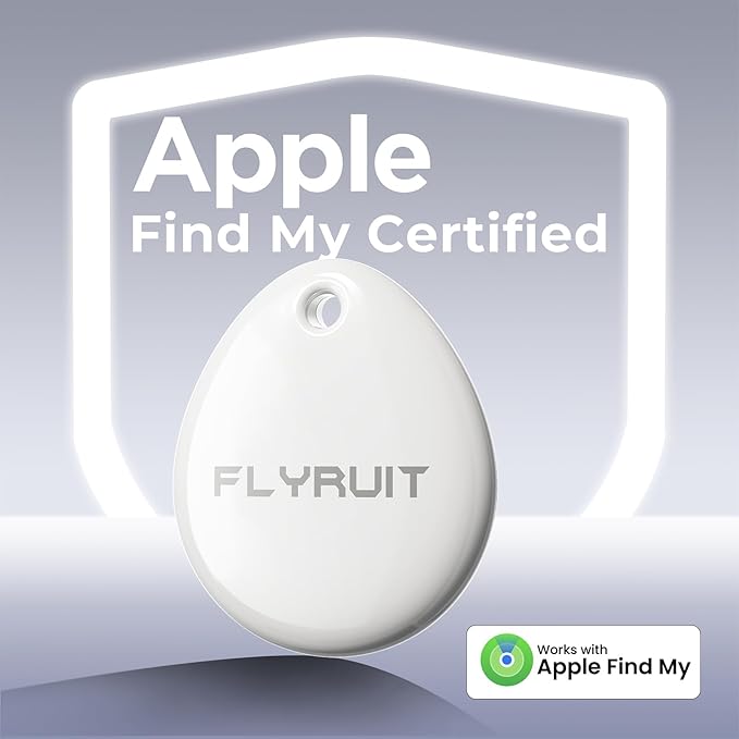 Tracker Tags 1-Pack for Apple Find My, Official MFi Certified, Smart Bluetooth Key Finder, Tracking Device for iPhone, Mini Finder Locator for Luggage, Backpack, Wallet, Bags, Dog, Pet, Camera, eBike