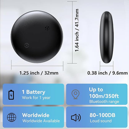 Bluetooth Smart Tags for Android,Air Tracker Tags-4 Pack Android,Keys Finder,Item Locator Works with Google Find Hub App(Android only),Android Tracker Tag for Keys,Luggages (White&Black)