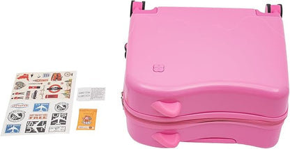 18" Kids Luggage Suitcase for Girls & Boys, Kids Carry On Luggage with Wheels Children’s Suitcase w/Lock (Pink)