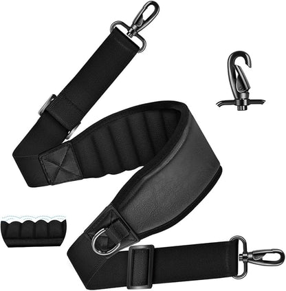 ZINZ Shoulder Strap 68" with Padded, Bag Strap with Dual Buckles and Metal Swivel Hooks for Laptop Bag, Briefcase and More