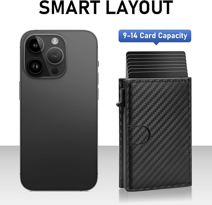 Business Card Holder Minimalist Wallet for Men Rfid Credit Card Holder Slim Wallet With Money Clip Carbon Fiber Wallets for Men
