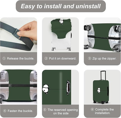 Adorable Panda Bear Luggage Cover Set, Asian Animal Print Elastic Suitcase Protector, Travel Gear for China Trips, Gifts for Panda Lovers