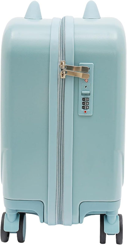 18" Kids Luggage Suitcase for Girls & Boys, Kids Carry On Luggage with Wheels Children’s Suitcase w/Lock (Sky Blue)