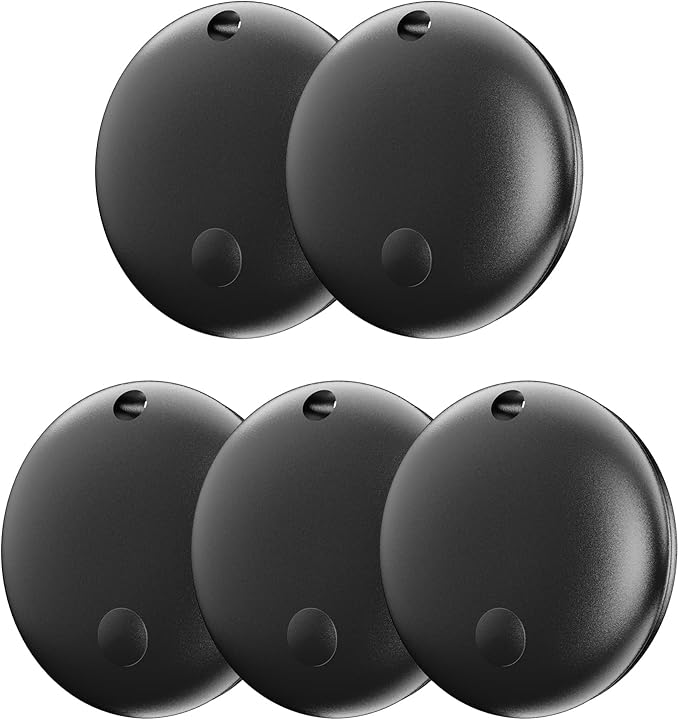 Air Tracker Tag, IP67 Waterproof Bluetooth Tracker, Keychain Finder, Item Locator for Backpacks, Suitcases and Wallets, Cars, Keys and Cameras (Android Only Black-5)