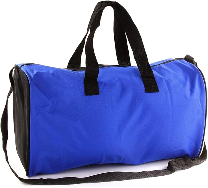 KishKesh Personalized Kids Sports Duffel Bag – Ideal for Wrestling, Gym, Travel, Training & Workout – Durable, Costumizable Name & Text – Blue, 18" x 10" x 8"