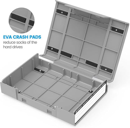 ORICO 5-Pack Hard Drive Carrying Case Protective Box for 3.5/2.5 Inch SSD HDD Portable with Anti-Static,Shockproof and Dust Proof Travel Storage Bag-PHP25-5C