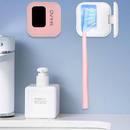 Wall Mounted Toothbrush Holder & Toothbrush Cleaner, Toothbrush Case - Manual/Electric Toothbrush Cover for Any Toothbrush Head - Rechargeable Toothbrush Travel Case with Cover, Clean for Home, Travel