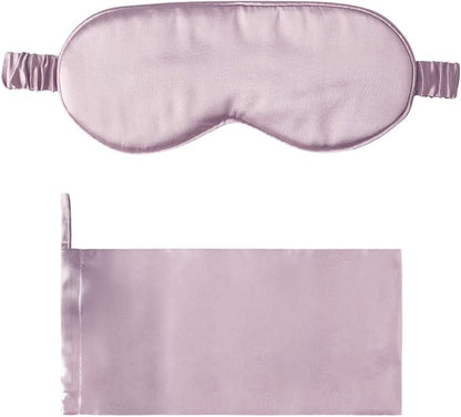 Silk Sleep Mask Light Blocking Luxury 100% Mulberry 19mm Silk Eye Mask Eye Cover Blindfold Ultra Soft Light & Comfy Anti Aging Skin Care with Travel Bag Gift Package
