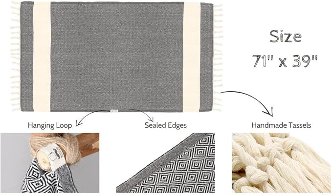 Bazaar Anatolia Turkish Beach Towel – 100% Cotton, Quick Dry, Sand Free Towel for Bathroom, Camping, Travel, Lavender – Oversized 71x39 Inches – Diamond Lilac