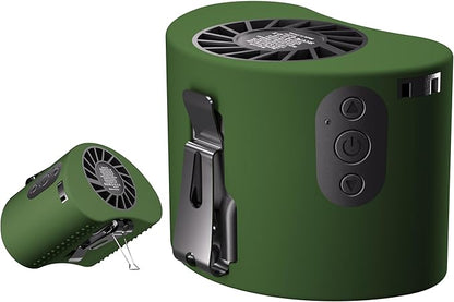 Portable Waist Fan, 10000mAh Battery Operated, Rechargeable Clip On Belt, 10 Speed, 12000RPM Strong Airflow, Max 24H Working Time, Personal Shirt fan for Outdoor Work Jobsite Farms