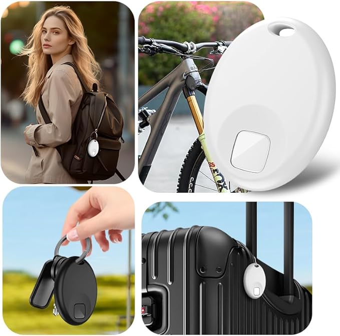 Bluetooth Air Tracker Tags Works with Apple Find My APP (iOS 14.5 Above Only), Smart Tag Item Finders for Key, Luggage, Backpack and More, IP67 Waterproof Tracking Tags (White, 5 Pack)