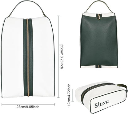 Classic golf shoe bag, Waterproof golf shoe bag for women men, Lightful Green travel shoe bag shoe storage bag.