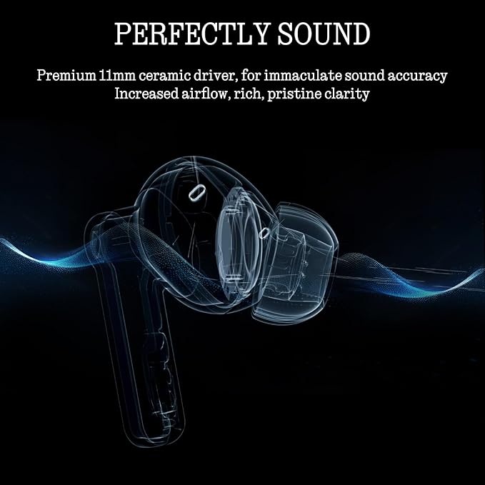 Nothing Ear Wireless Earbuds Bluetooth, 45dB Hybrid Smart ANC Earbuds, 11mm Deep Bass Boost, Hi-Res Audio with LDAC & LHDC 5.0, 6 Mics Call, 40.5H Playtime with Fast Charging Case, ChatGPT Supported