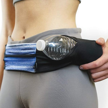 3 Pocket Adjustable Running Belt Waist Pack, Fanny Pack For Working Out With Sweat Resistant Backing, Holds All iPhone Models