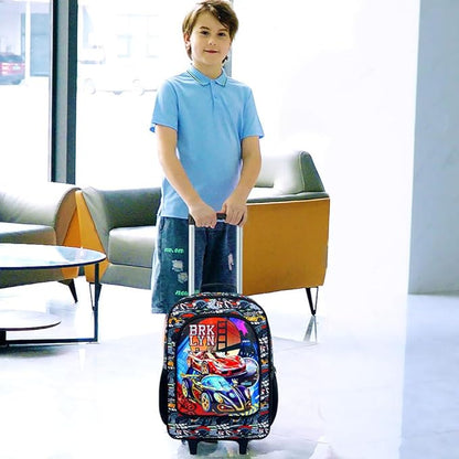 KLFVB Kids Luggage for Boys Girls, Cute Rolling Wheels Suitcase for Toddler, Children Travel Carry on Suitcase