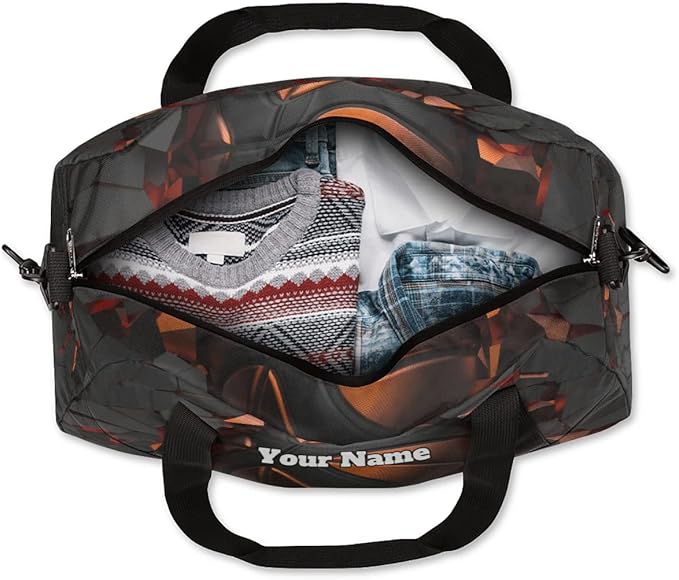 Custom Your Name Sports Ball Basketball Crash Personalized Text Gym Duffle Bag for Kids,Sports Bag for Teens Boys & Girls Small Waterproof Overnight Weekender Carry Practice Travel Bag