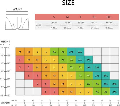 LUEXBOX Pocket Underwear for Men with Secret Hidden Pocket, Travel Boxer Briefs, 2 Packs (Dark Red)